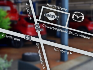 Schuster Automobile Anfahrt und Öffnungszeiten Anfahrt zu unserem Standort in Ansbach Brodswinden